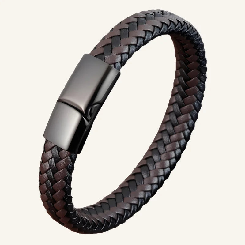 bracelet cuir tressé