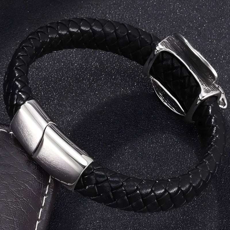 attache bracelet cuir aigle