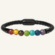 bracelet 7 chakras cuir