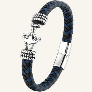 bracelet ancre cuir homme