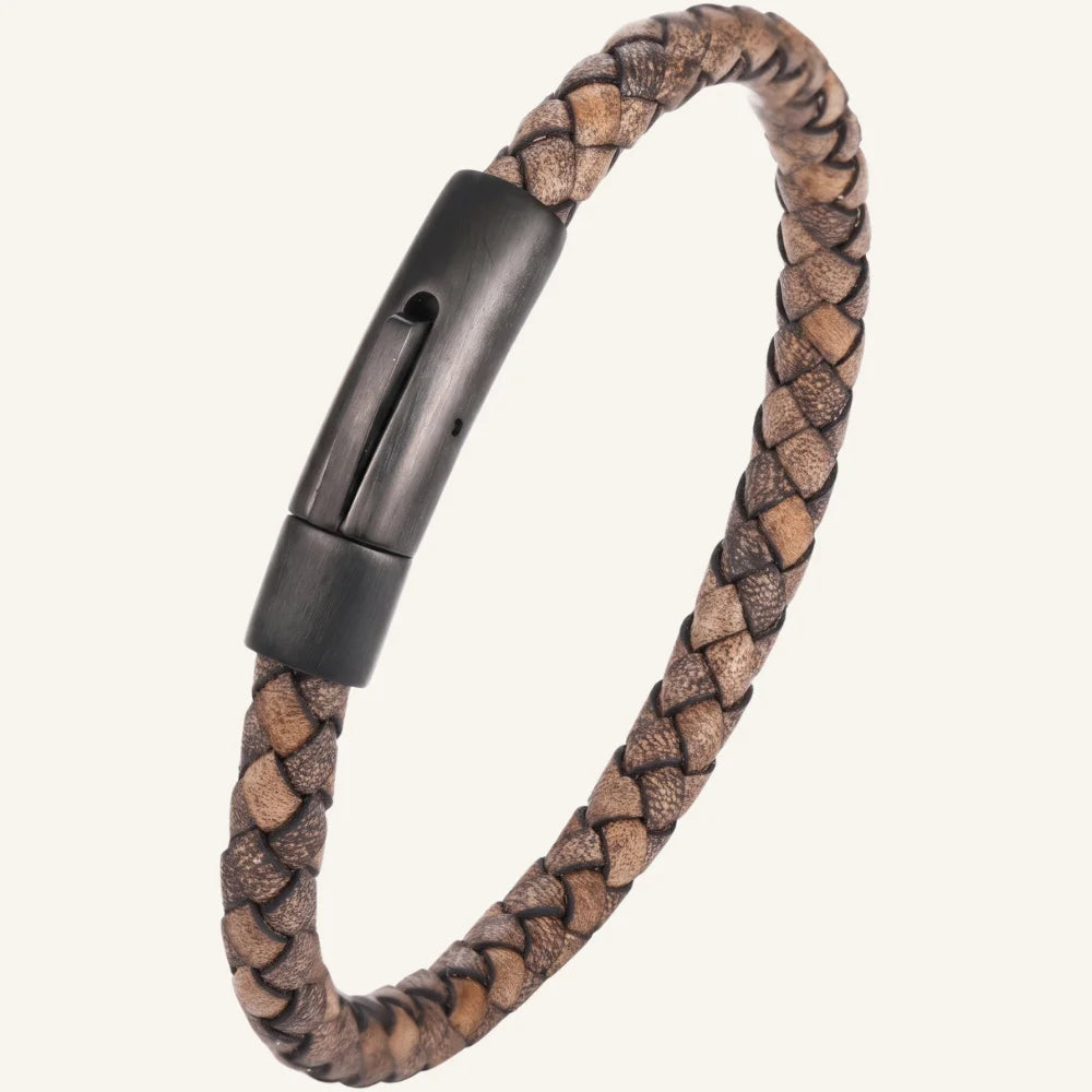 bracelet cordon tressé cuir
