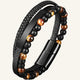 bracelet cuir acier œil de tigre