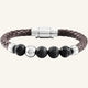 bracelet cuir avec pierre