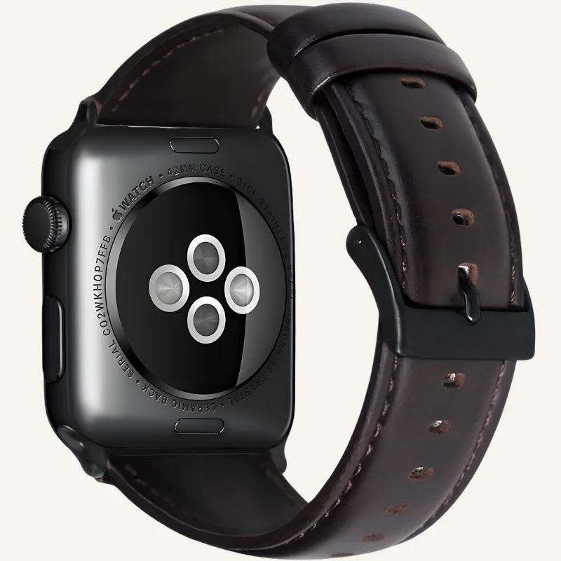 bracelet cuir ciré Apple Watch