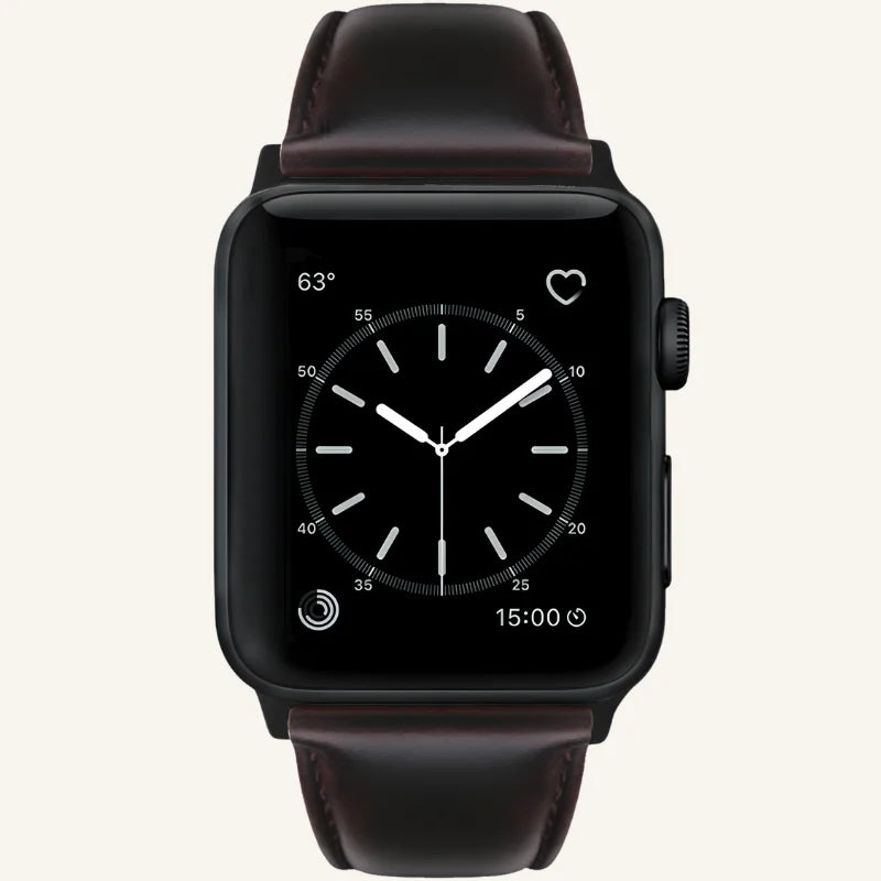 bracelet cuir ciré pour Apple Watch