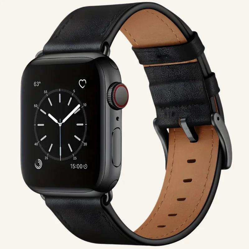 bracelet cuir classique pour Apple Watch noir