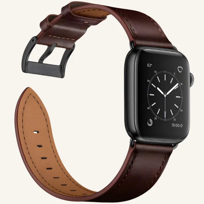bracelet cuir classique pour Apple Watch ouverture