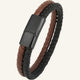 bracelet cuir double bicolore