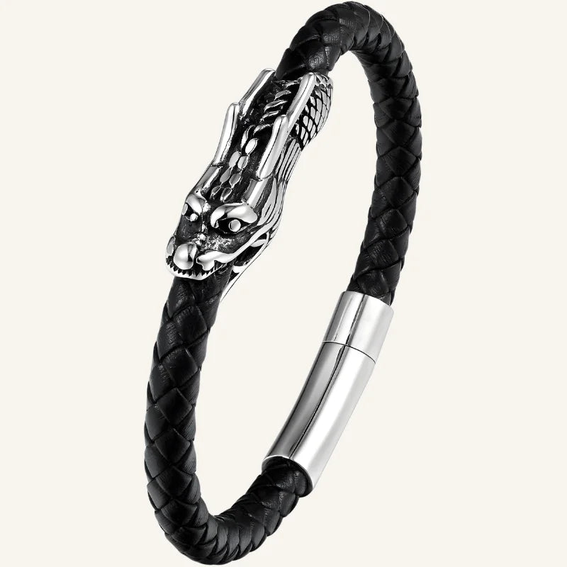 bracelet cuir dragon