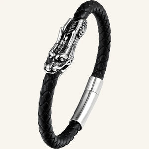 bracelet cuir dragon