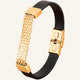 bracelet cuir et acier maille