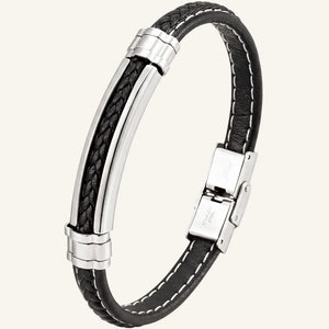 bracelet cuir et acier