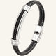 bracelet cuir et acier