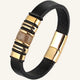 bracelet cuir et pièces en acier