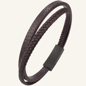 bracelet cuir fin double