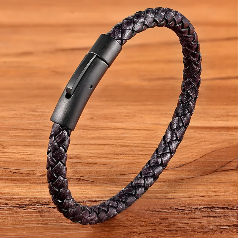 démo bracelet cuir fin pour homme