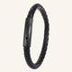 bracelet cuir fin pour homme noir
