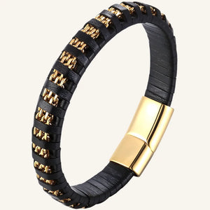 bracelet cuir homme acier