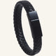 bracelet cuir homme tressé acier brossé