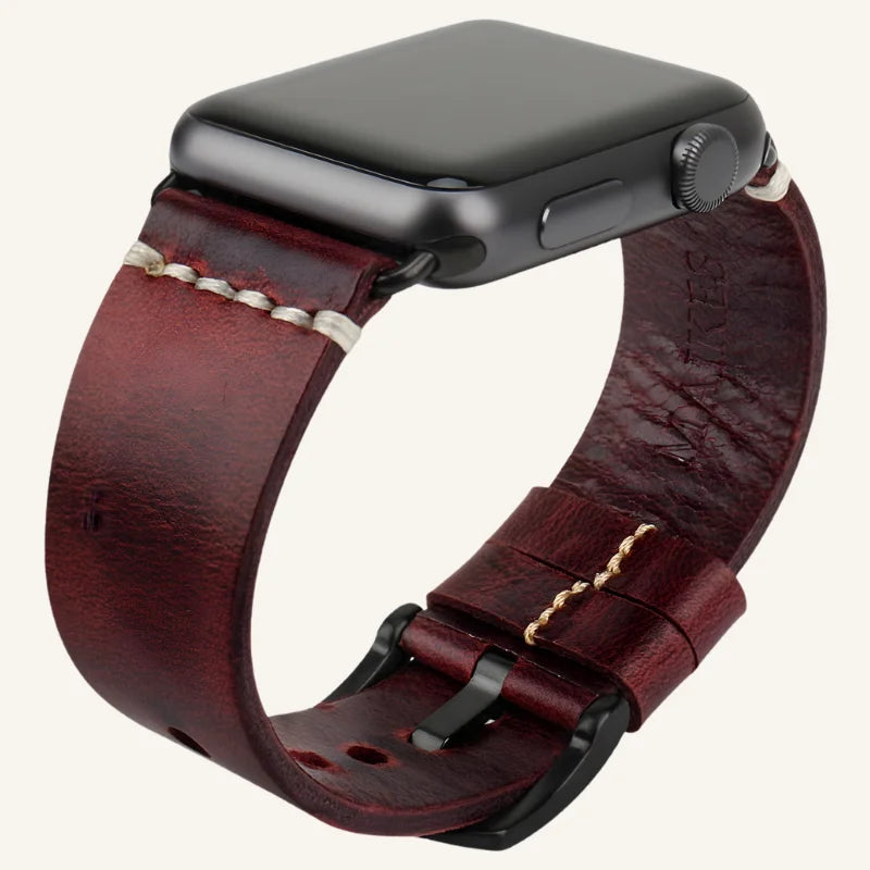 bracelet cuir huilé pour Apple Watch