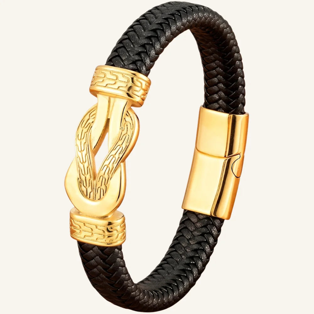 bracelet cuir nœud viking