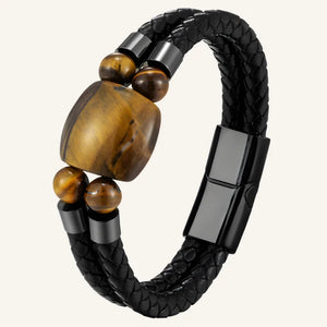 bracelet cuir oeil de tigre