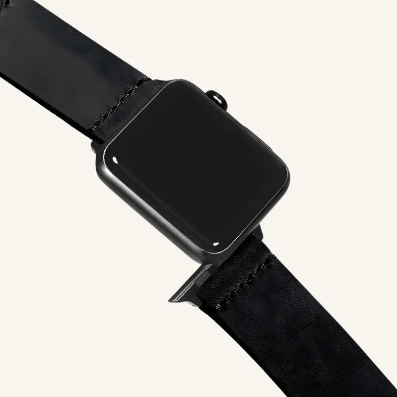 bracelet cuir pour Apple Watch nubuck fermeture