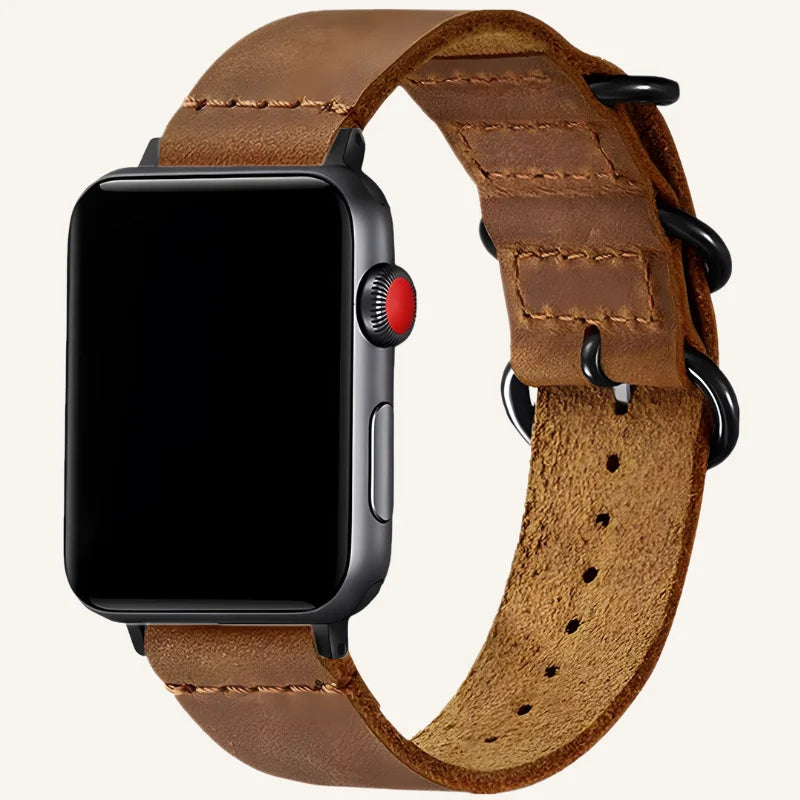 bracelet cuir pour Apple Watch nubuck