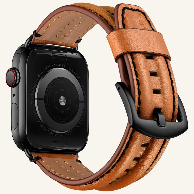 bracelet cuir pour Apple Watch relief
