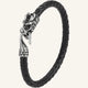 bracelet cuir tête de dragon