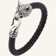 bracelet cuir tête de loup