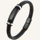 bracelet cuir tressé acier