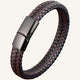 bracelet cuir tressé bicolore homme