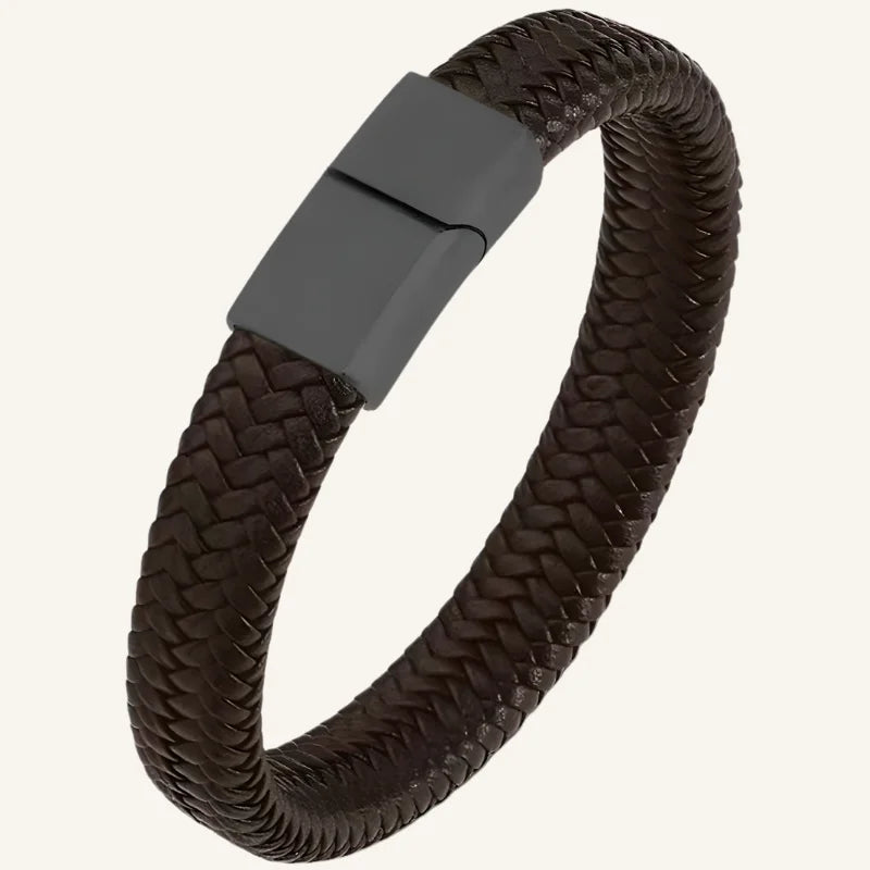 bracelet cuir tressé homme 