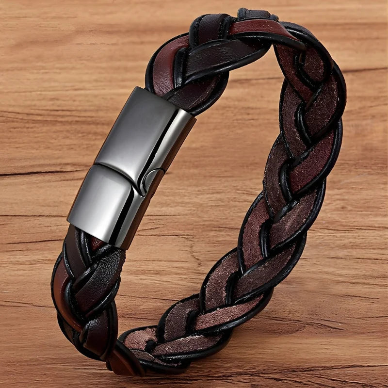 bracelet cuir tressé