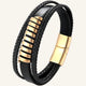 bracelet cuir triple acier