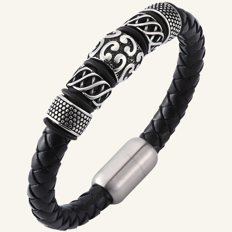 bracelet cuir viking homme