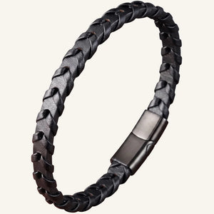 bracelet en cuir noir