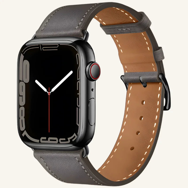 bracelet en cuir pour Apple Watch brun