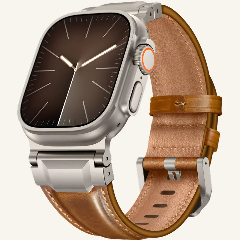 bracelet en cuir relief pour apple watch