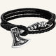 bracelet en cuir viking hache