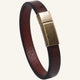 bracelet en cuir vintage et acier