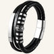 bracelet homme cuir et acier