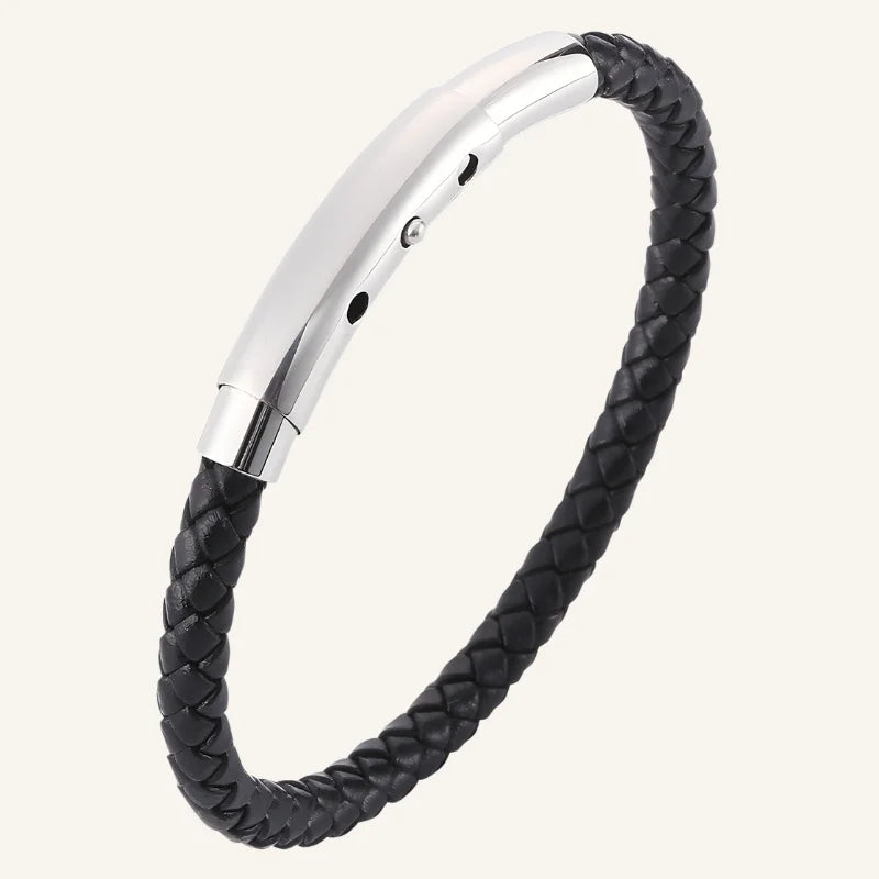 bracelet homme cuir fin