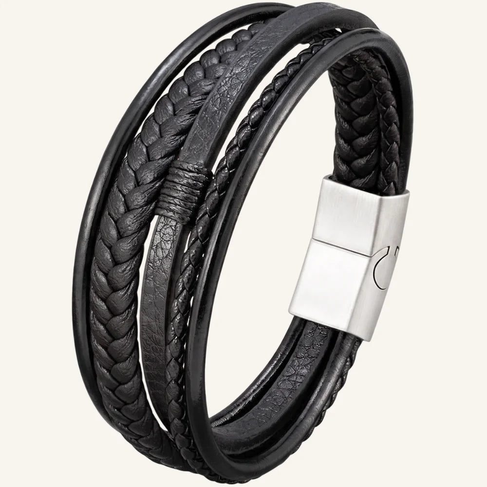 bracelet multi-rangs cuir