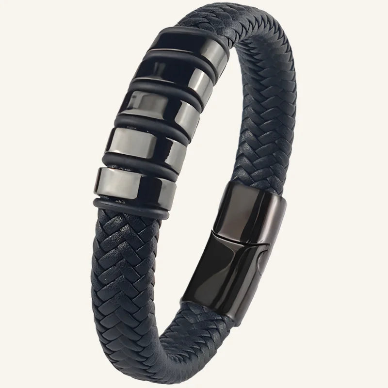 bracelet personnalisable cuir noir