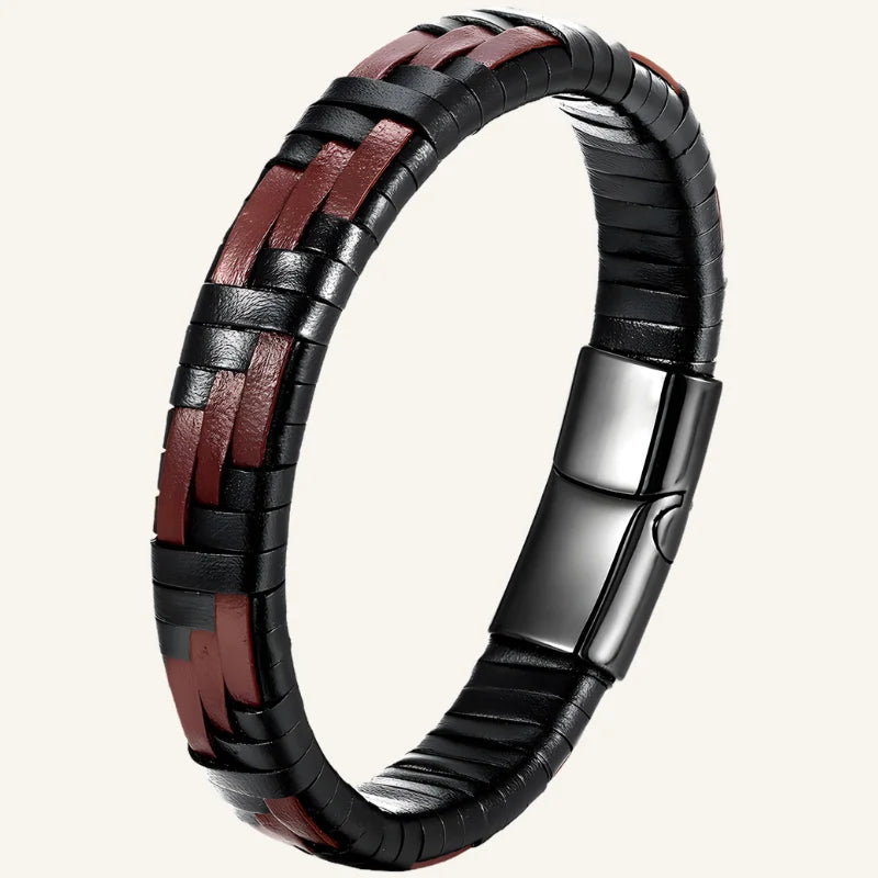 bracelet tressé en cuir