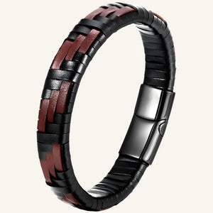 bracelet tressé en cuir