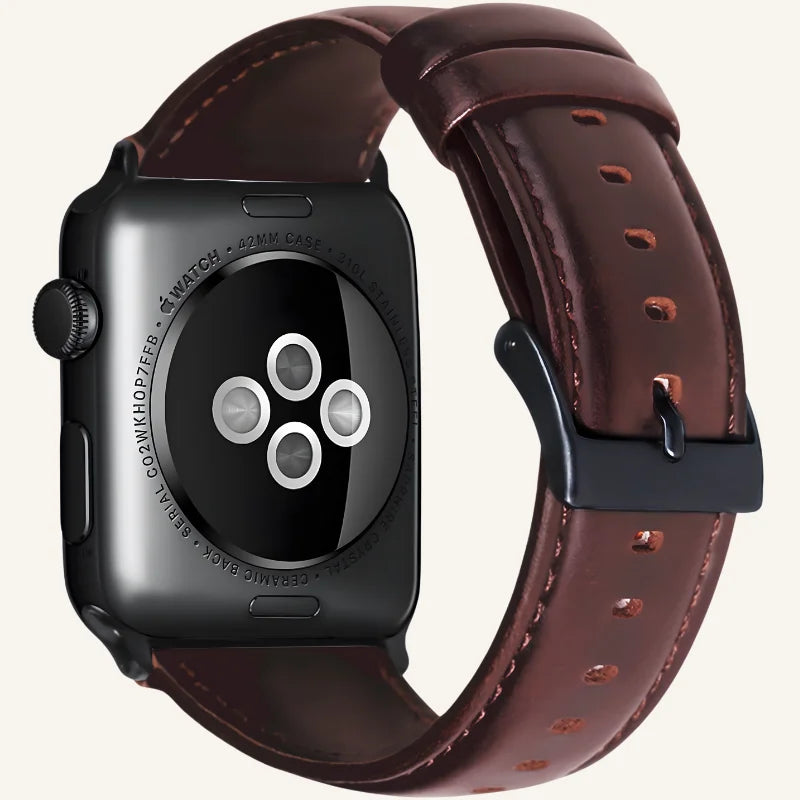 bracelet cuir ciré Apple Watch