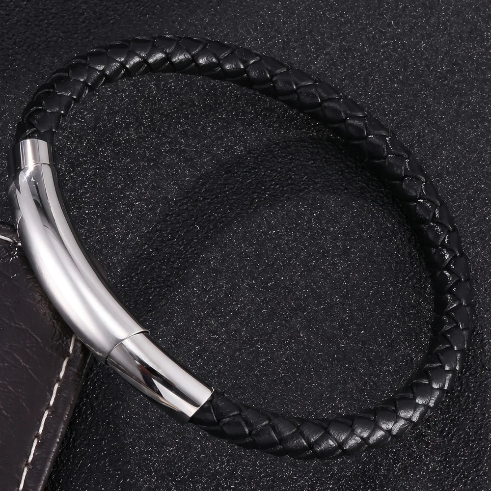 démo bracelet cuir fin ajustable Image